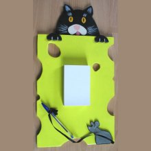 Bloc-notes en bois Chat & gruyère